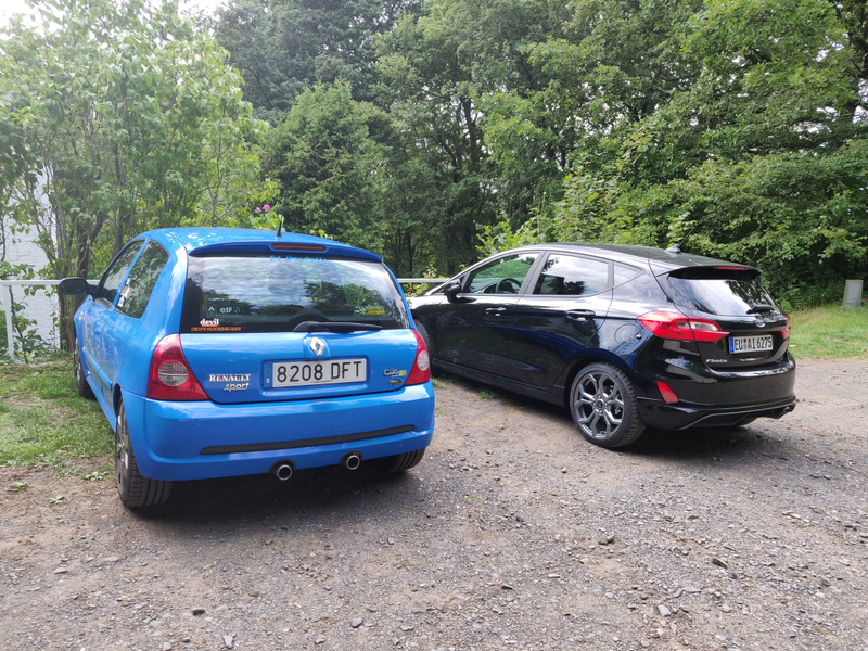 My Fiesta with a Clio I saw on track. He was at my accomm
